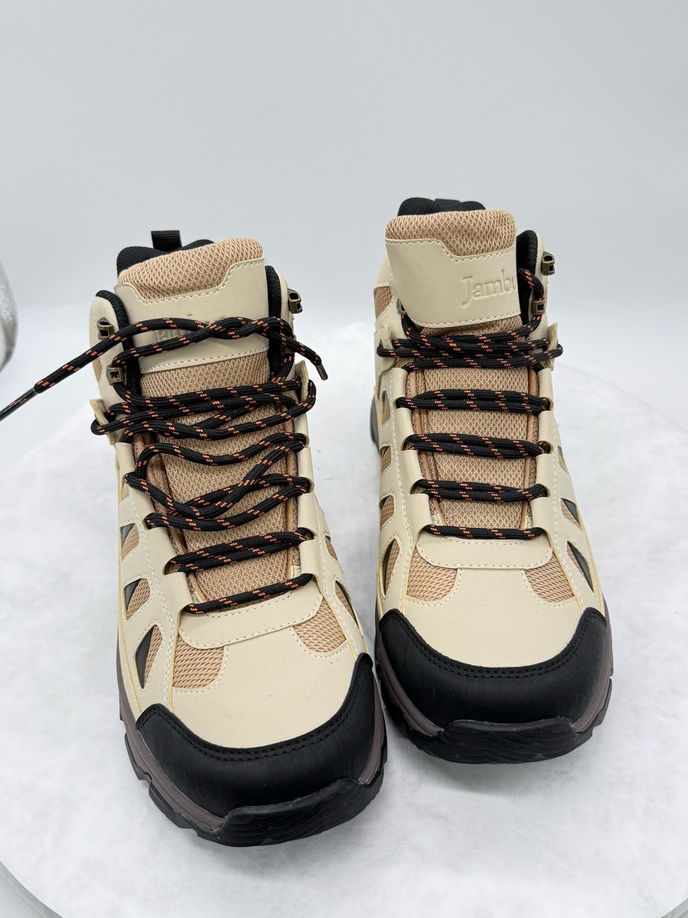 Jambu Men's Beige and Black Trail-Ready Hiking Boots Size 9